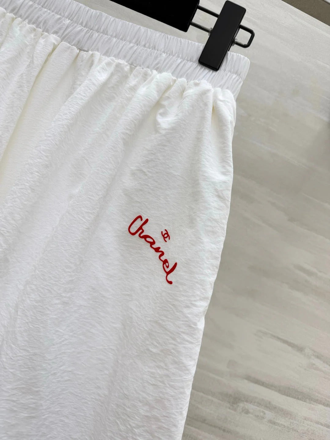 Chanel 2026 Wide-Leg Pants White Cotton 402322