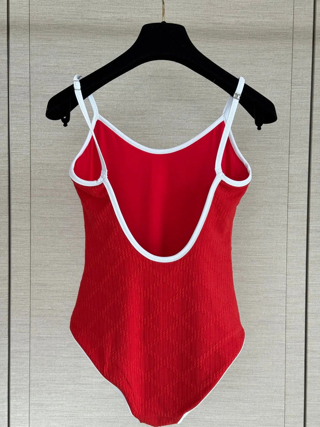 Chanel 2026 Swimsuit Red White Cotton 677485