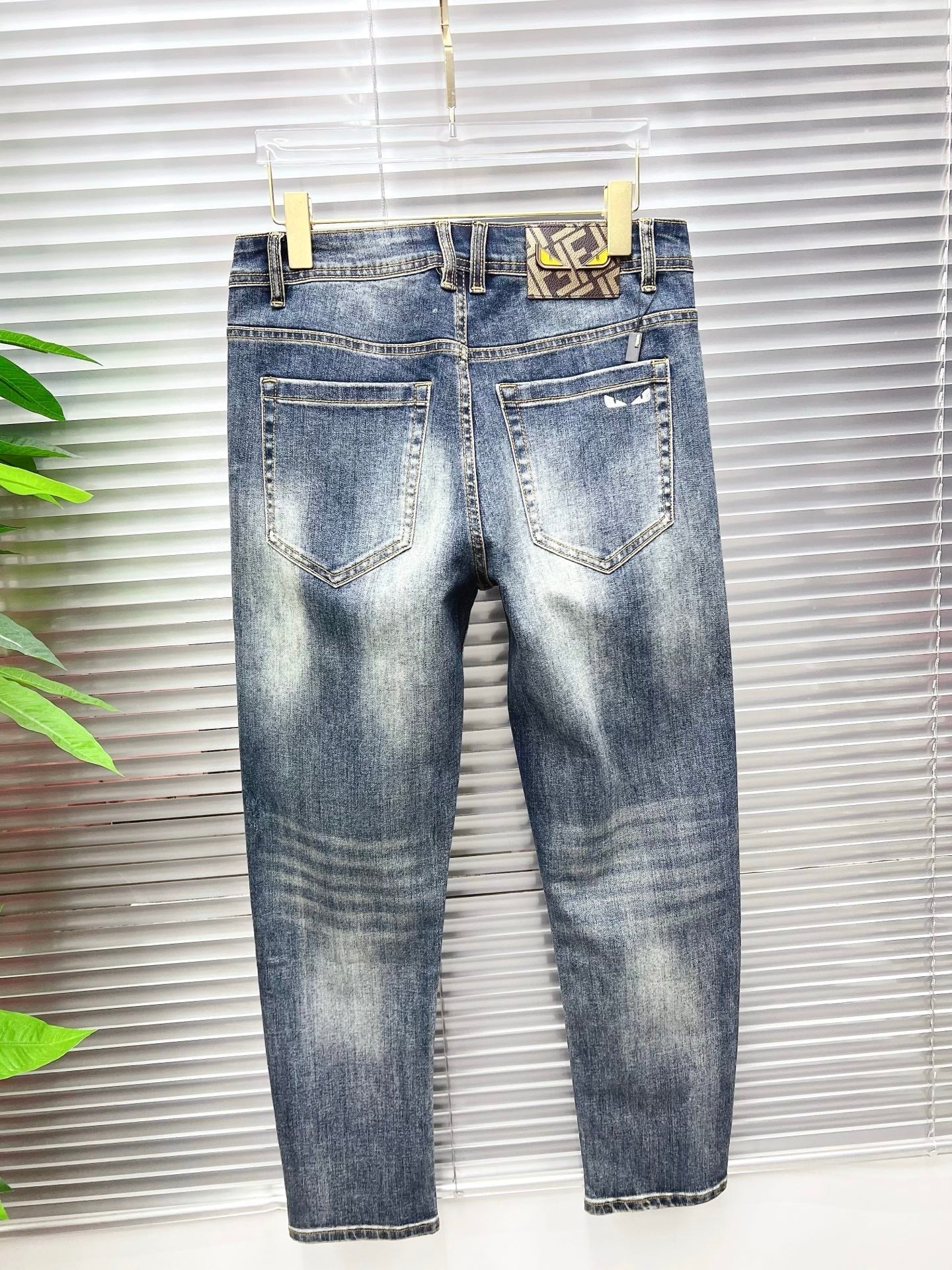 Fendi 2026 Men's Jeans Blue Denim 739874