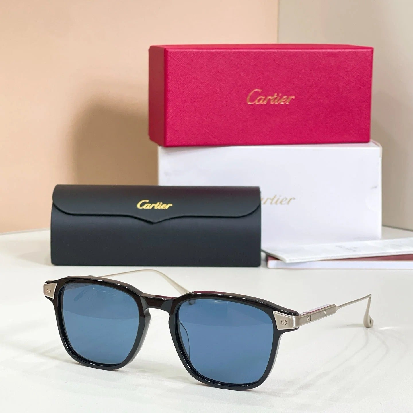 Cartier CT0075S-002 Havana Gold Sunglasses