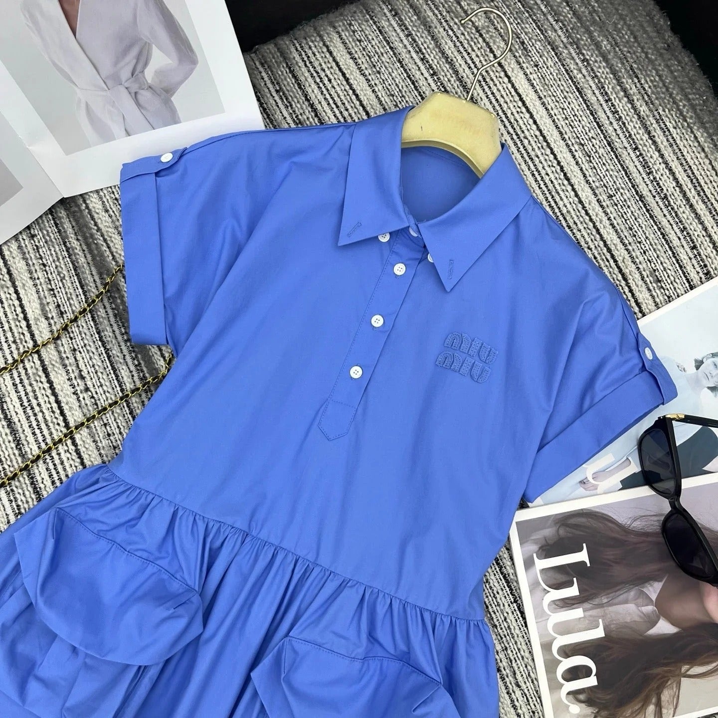 MiuMiu 2026 Dress Blue Cotton 646522