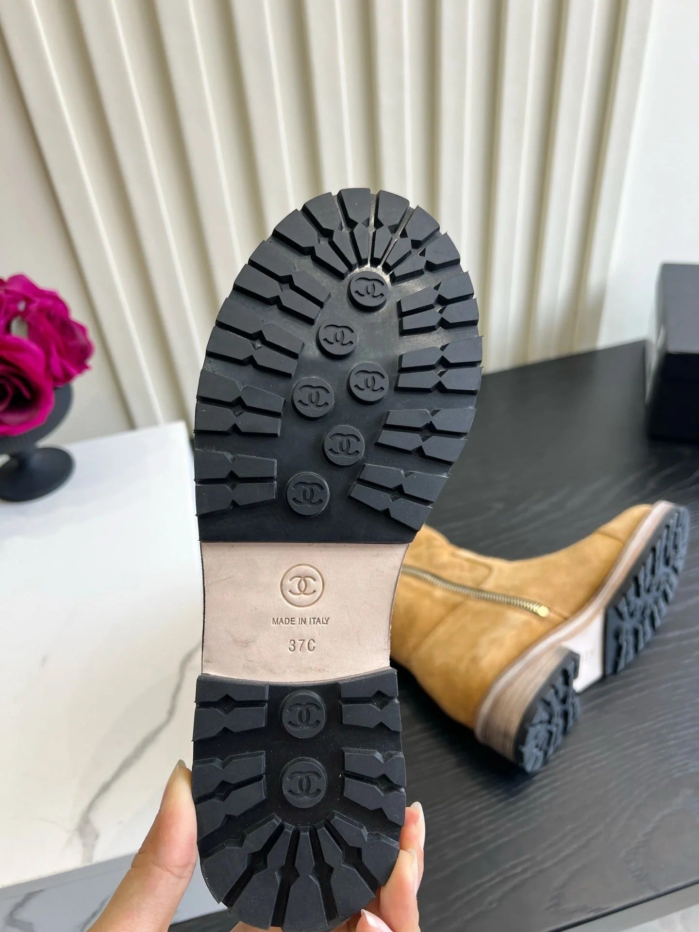 Chanel 2026 Quilted Boots Suede Cowhide 977207