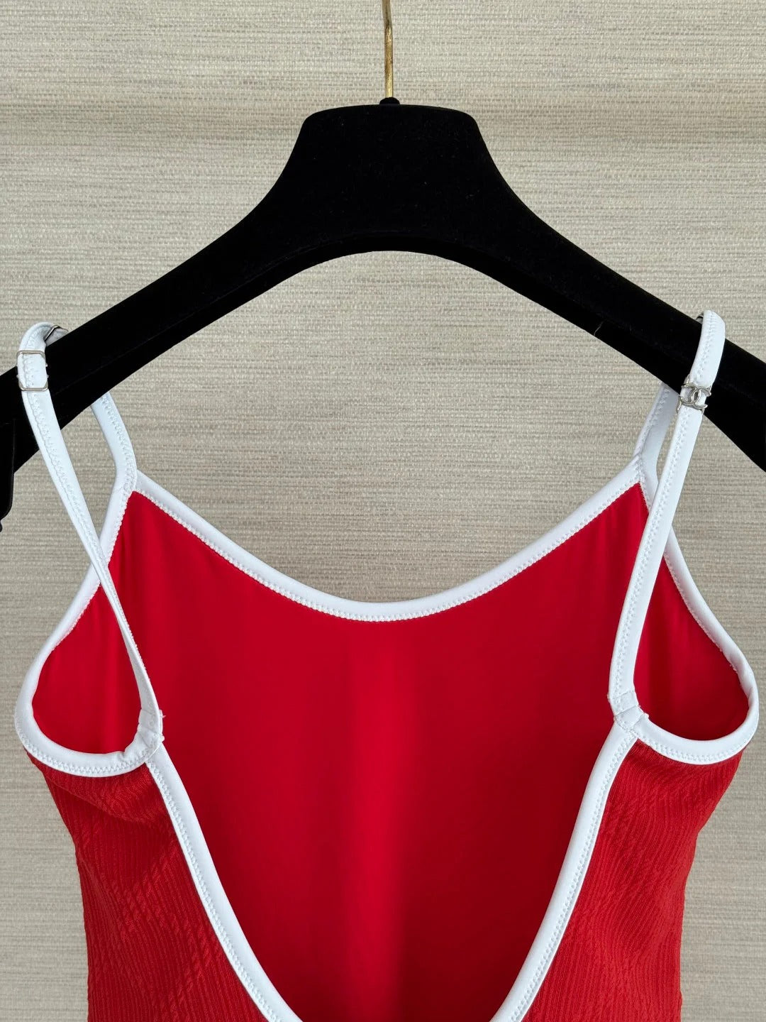 Chanel 2026 Swimsuit Red White Cotton 677485