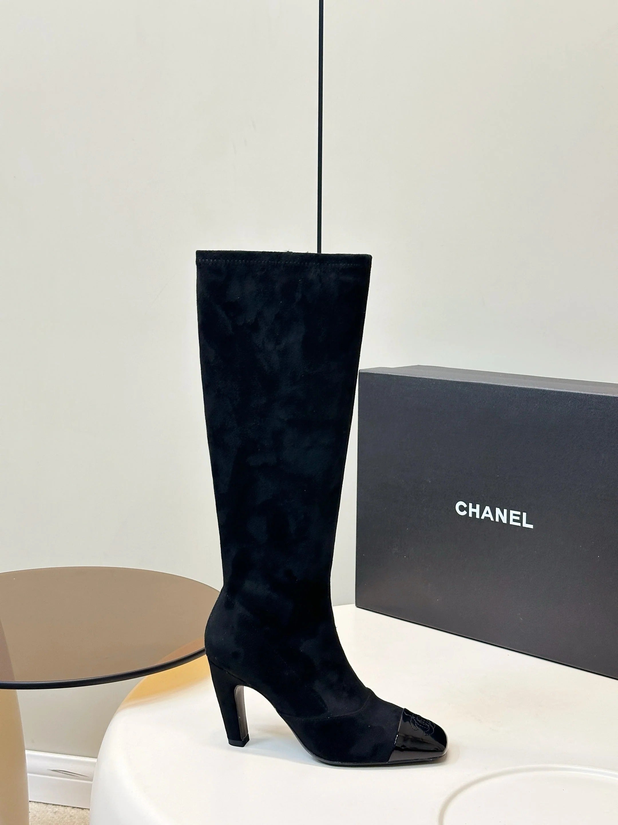 Chanel 2026 Stretch Boots 80mm Suede Cowhide 986293