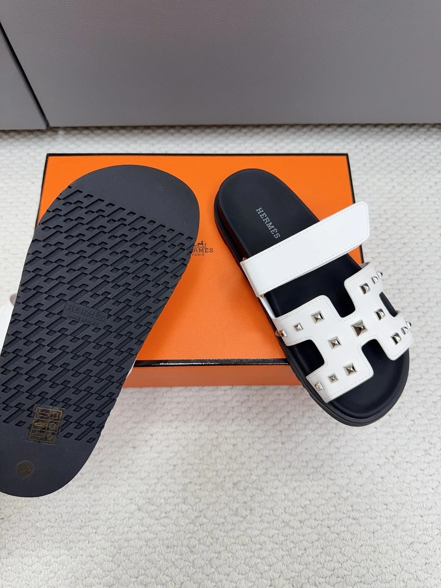 Hermes 2026 Chypre Sandal With Studs Cowhide 779049