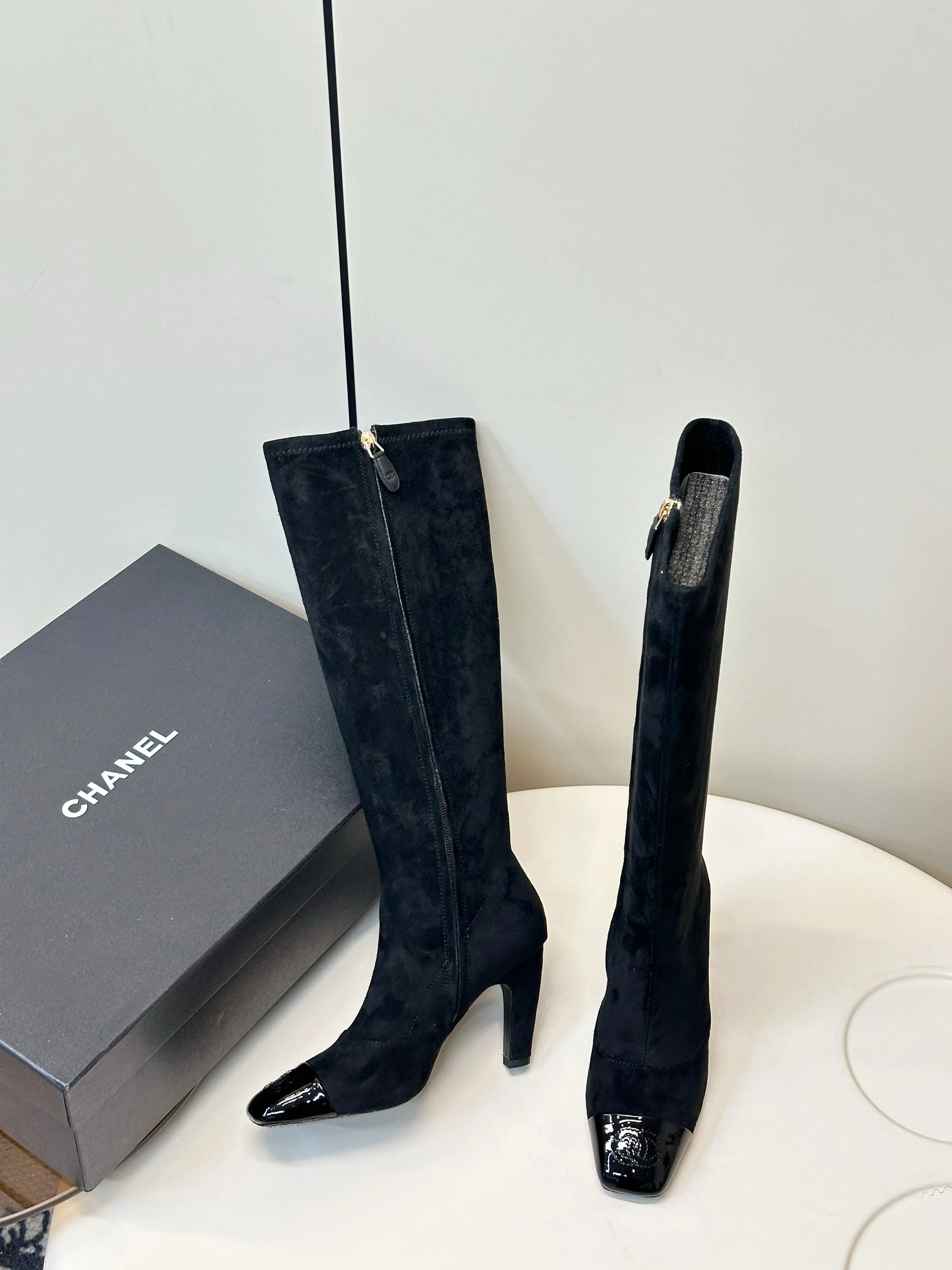 Chanel 2026 Stretch Boots 80mm Suede Cowhide 986293