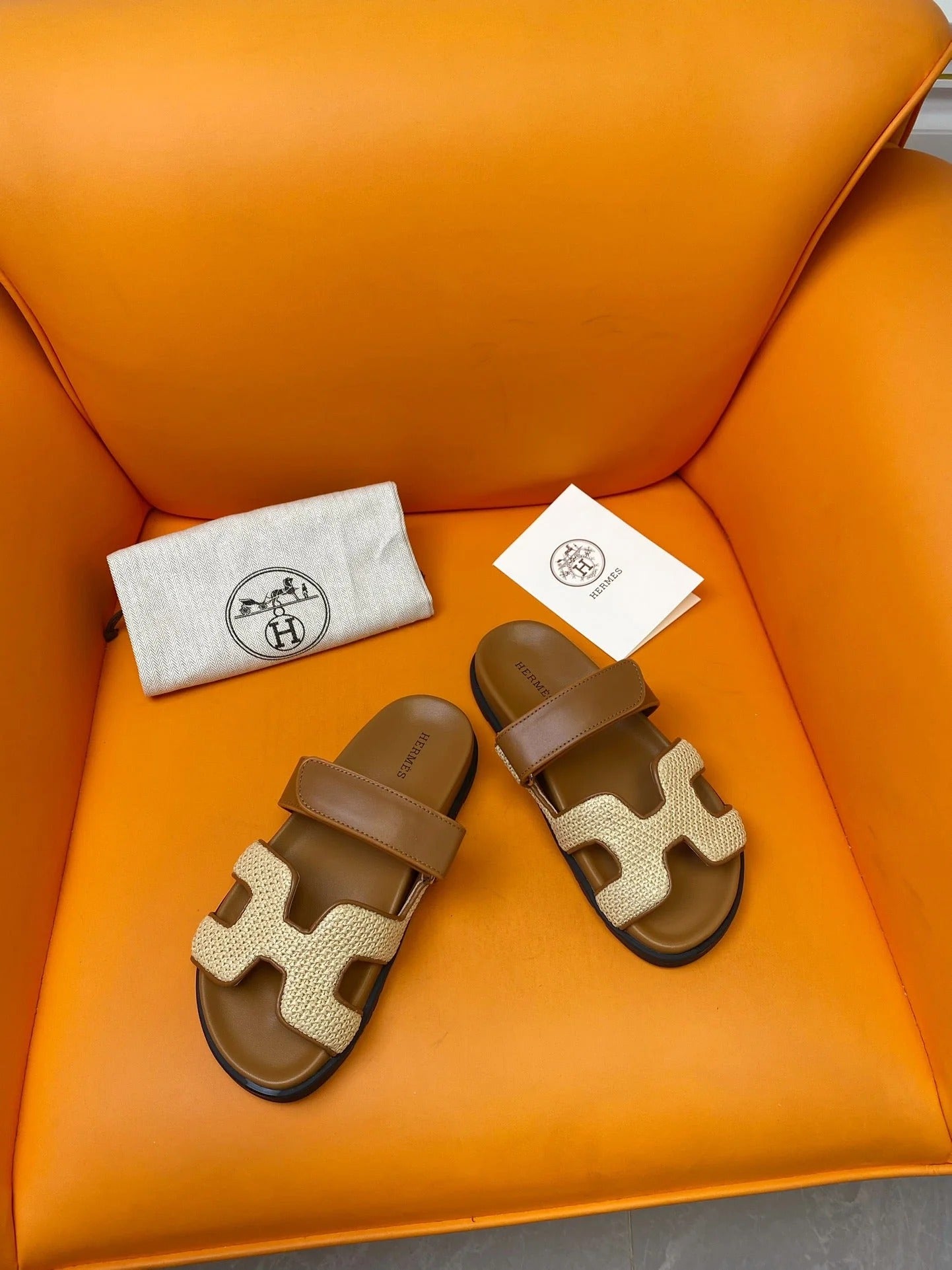 Hermes 2026 Chypre Sandal Canvas Leather 782240