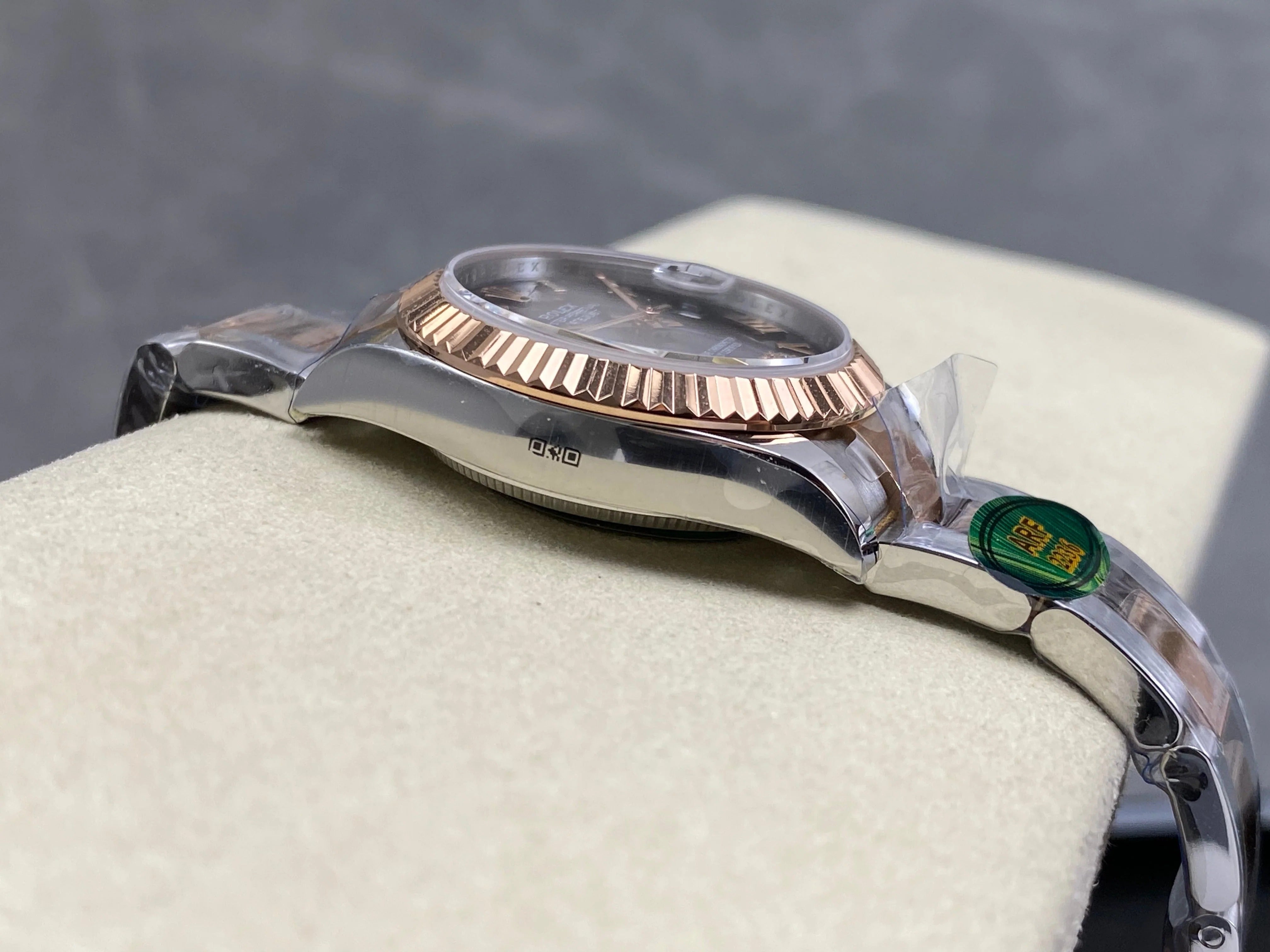 Rolex Datejust 31mm Purple Dial Steel Pink Gold Diamond