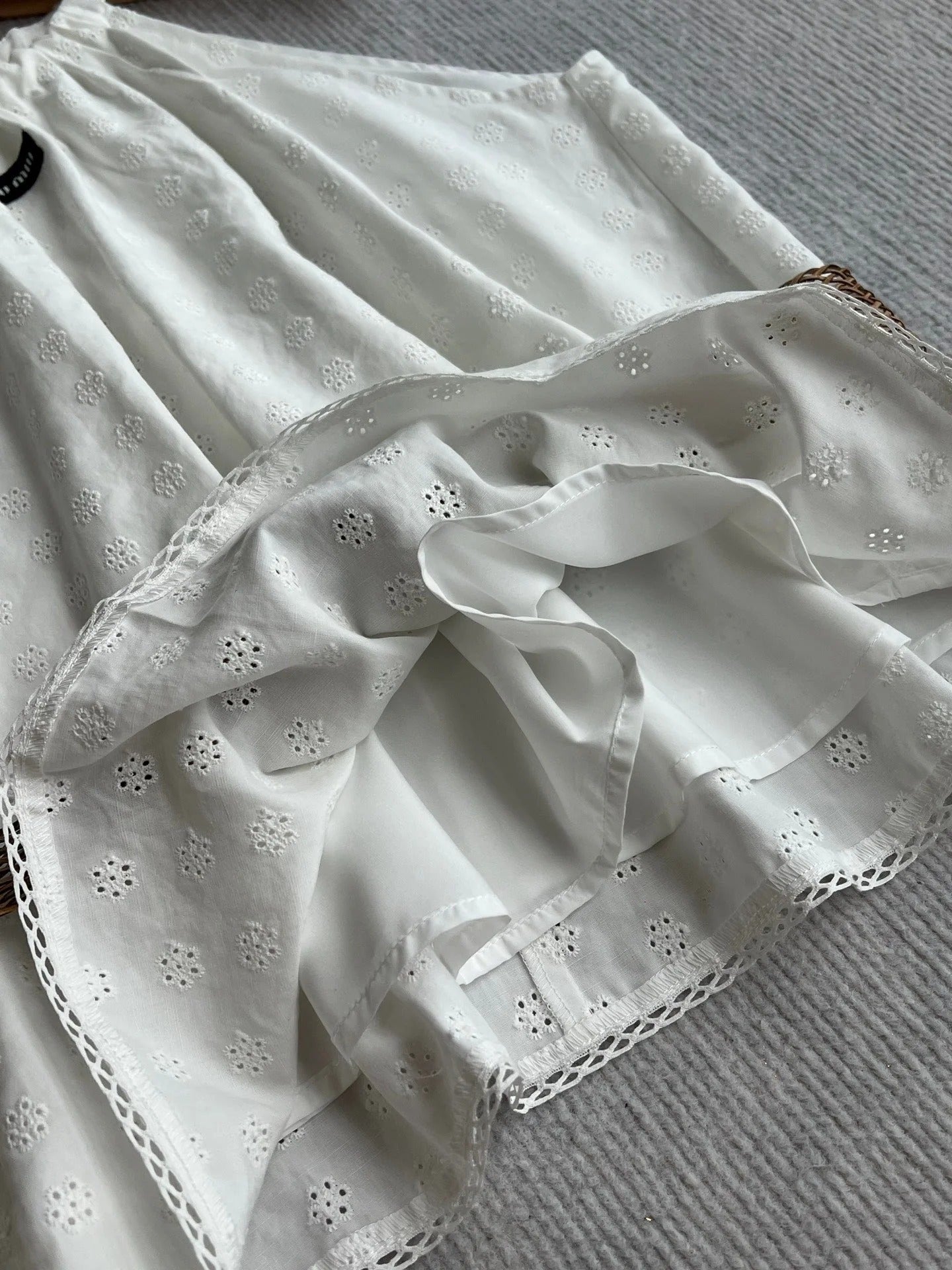MiuMiu 2026 Neck Top And Mid-Length Skirt Cotton 401251