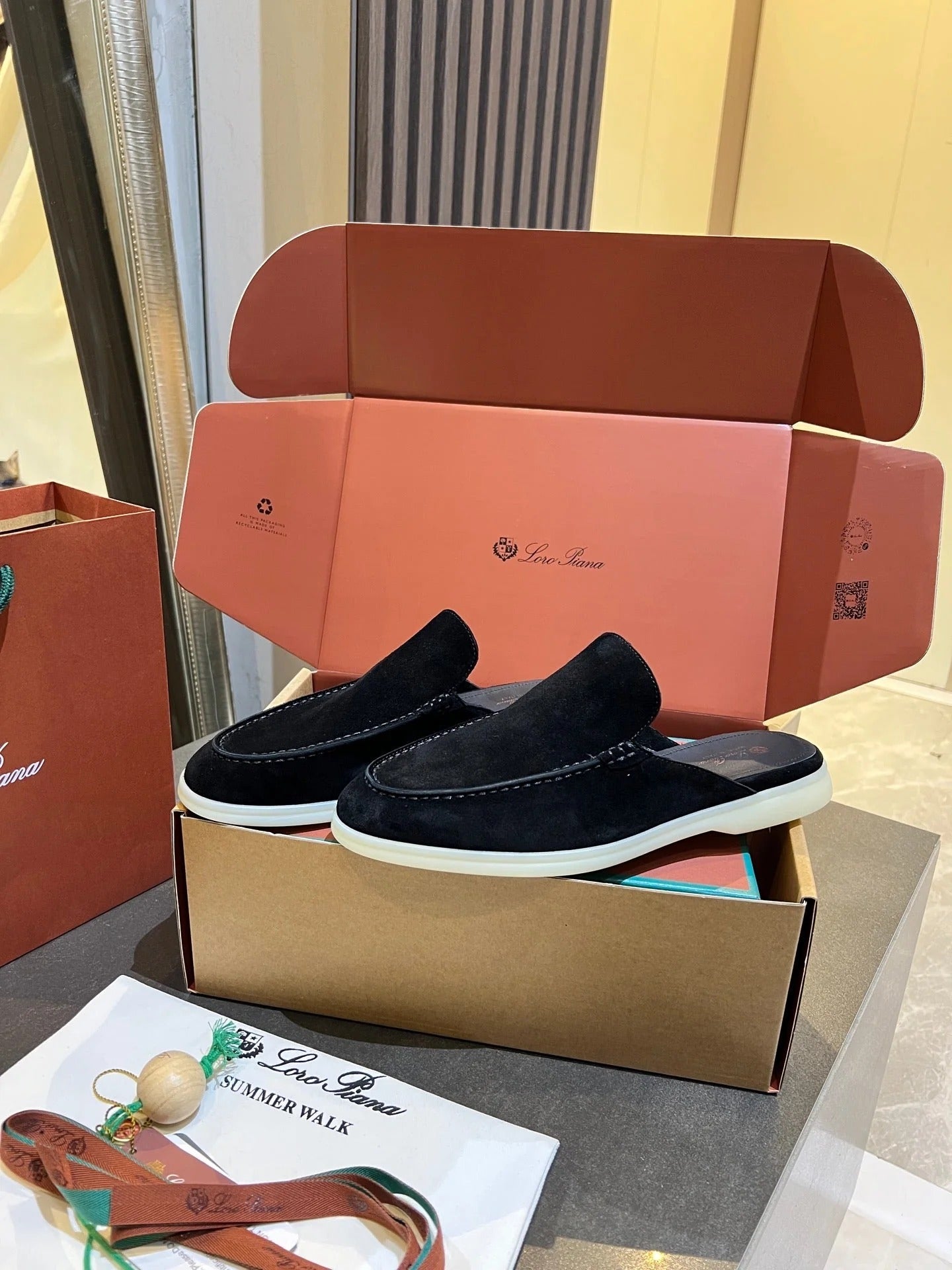 Loro Piana 2026 Summer Walk Mule Suede 921954