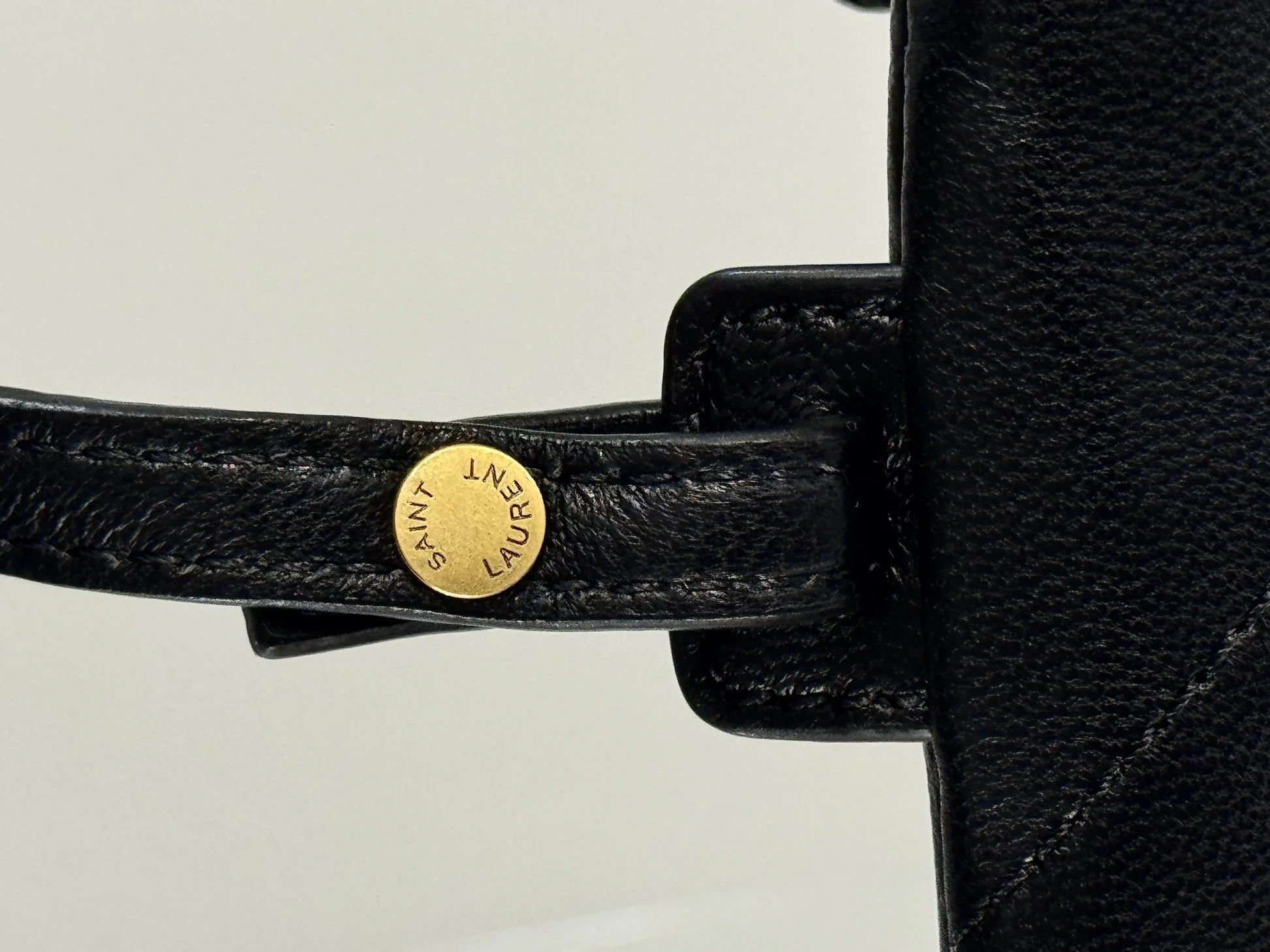 YSL Small Tote Bag 29 Black Caflskin