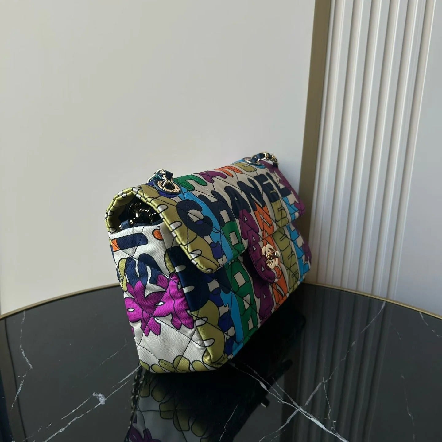 Chanel 2026 Medium Flap Bag 24.5cm Muticolor Fabric