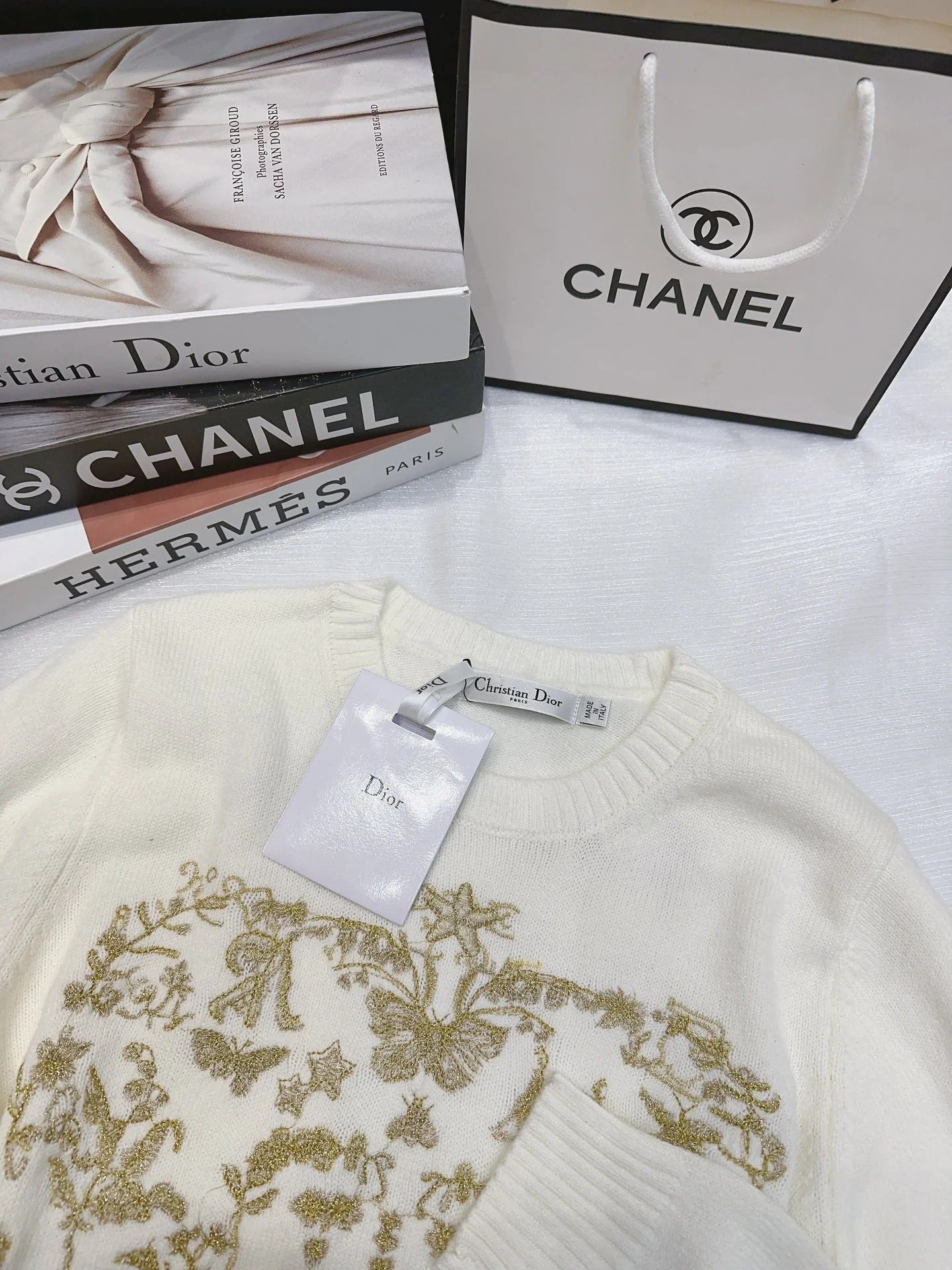 DIOR 25S LONG-SLEEVE CREWNECK SWEATER 674