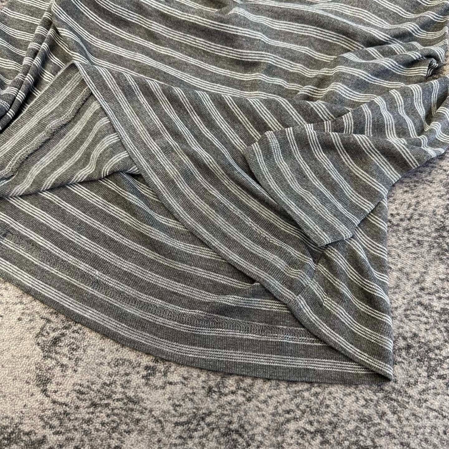 Miumiu 2026 Striped Dress Gray Cotton 420106