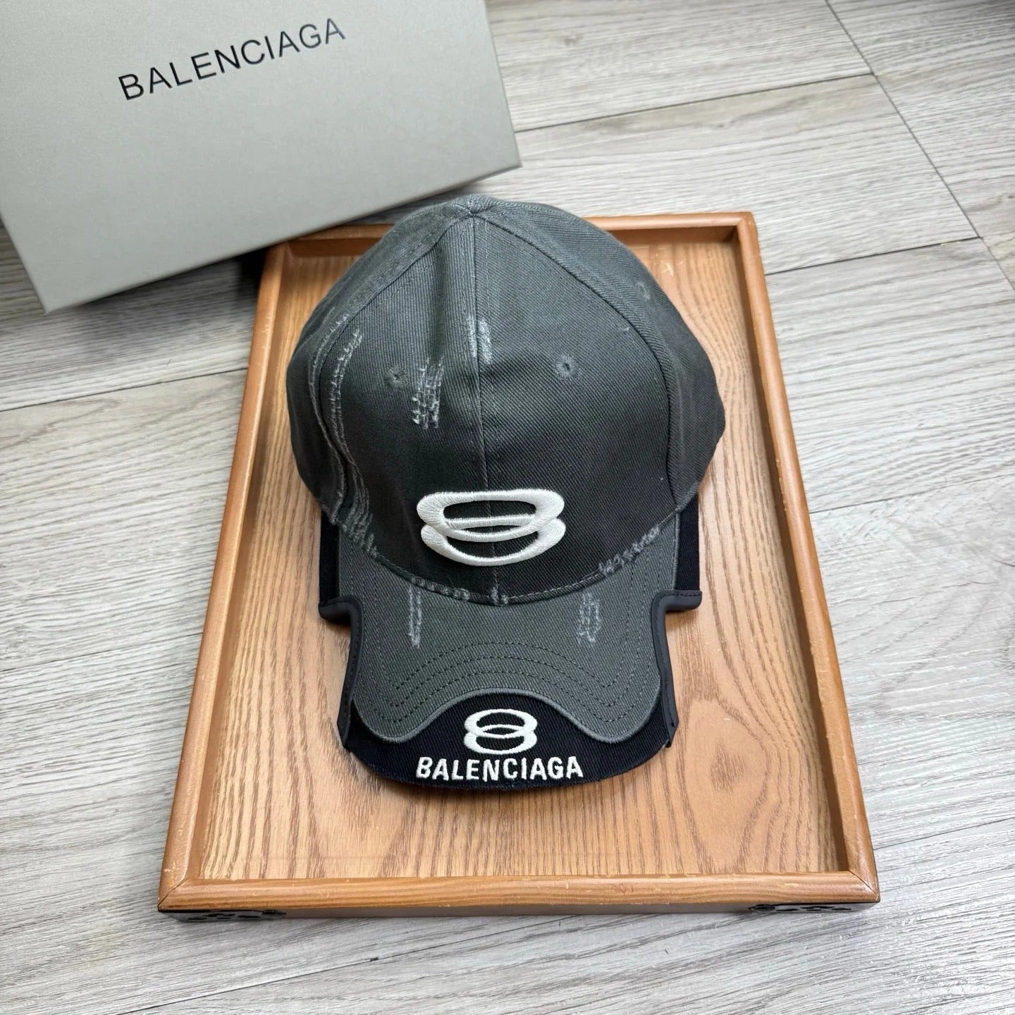 Balenciaga Baseball Cap With Distressed Logo 240584