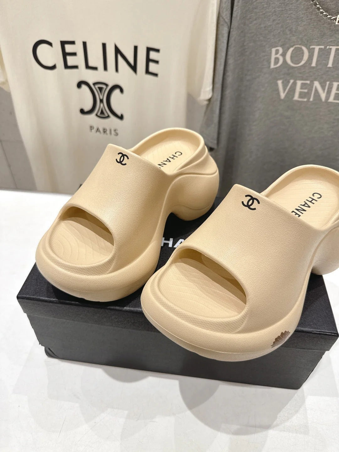 Chanel 2026 Platform Wedge Sandal 50mm Rubber 713053