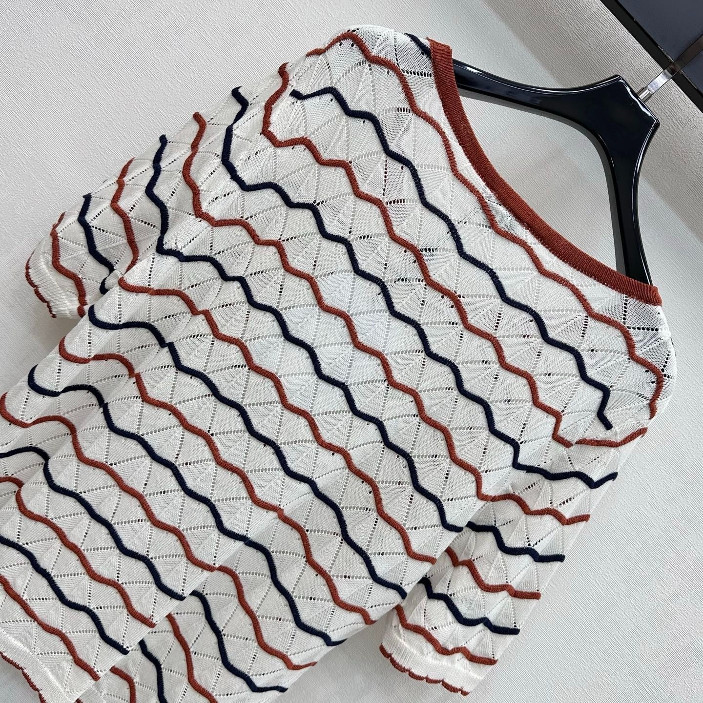 Chanel 2026 Shirt White Red Wool 399739
