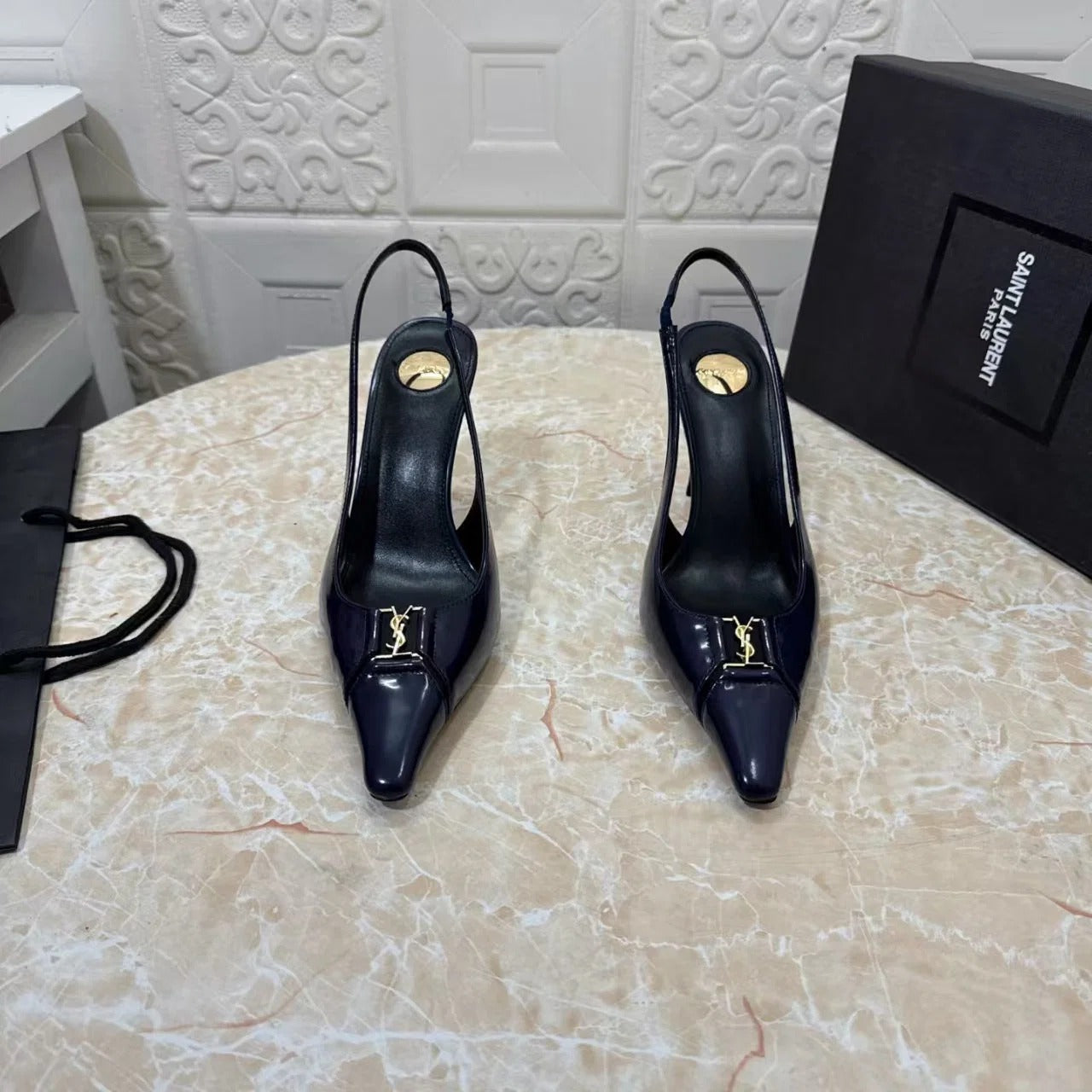 YSL 2026 Babylone Slingback 90mm Sheepskin