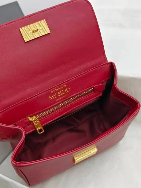 DB My Sicily Bag 21cm Red Calfskin