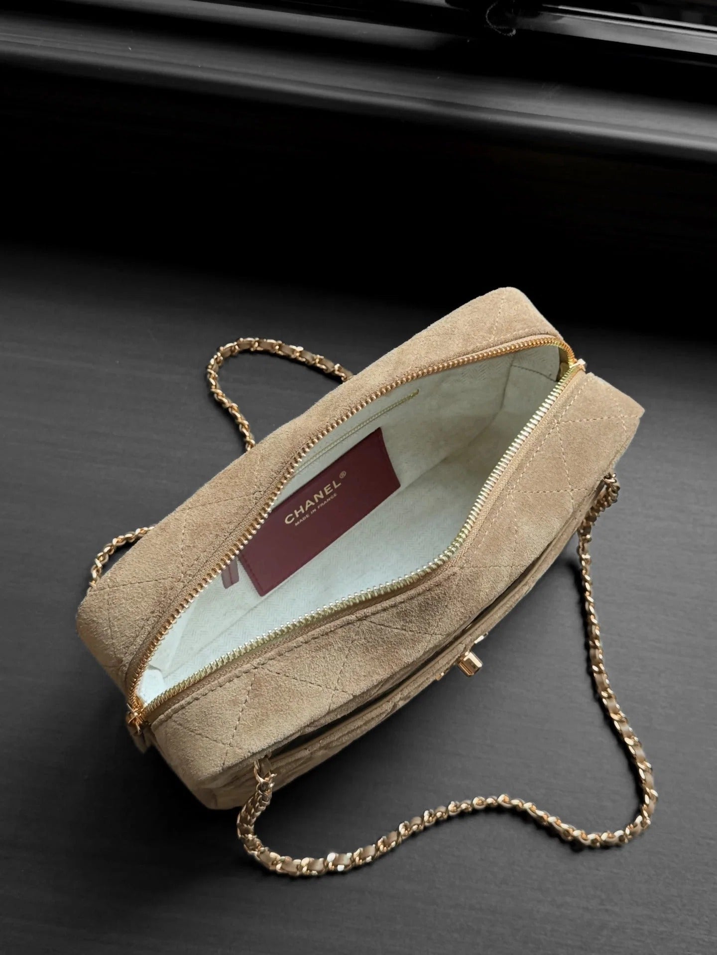 Chanel 2026 Camera Bag 24.5cm Suede Lambskin