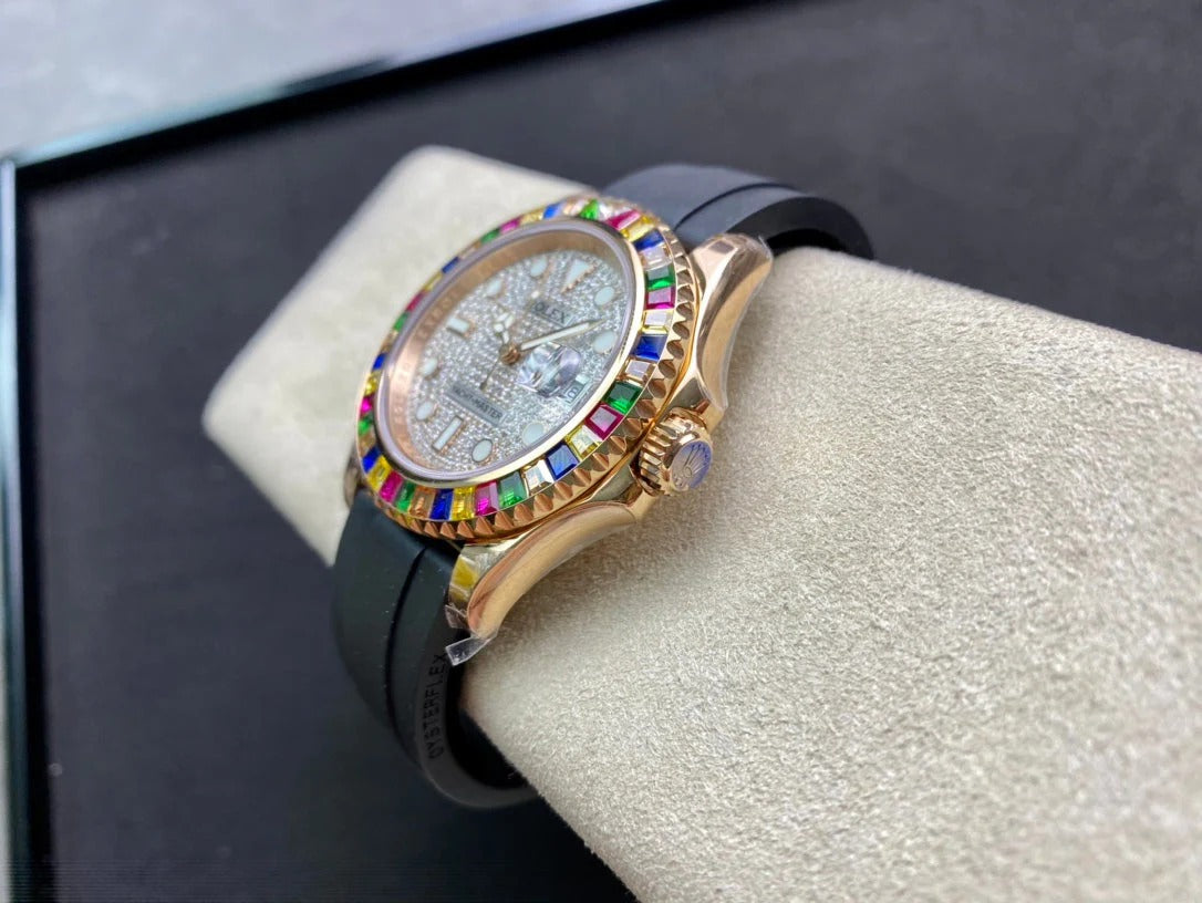Rolex Yacht-Master 40 Rainbow with White Diamond Dial