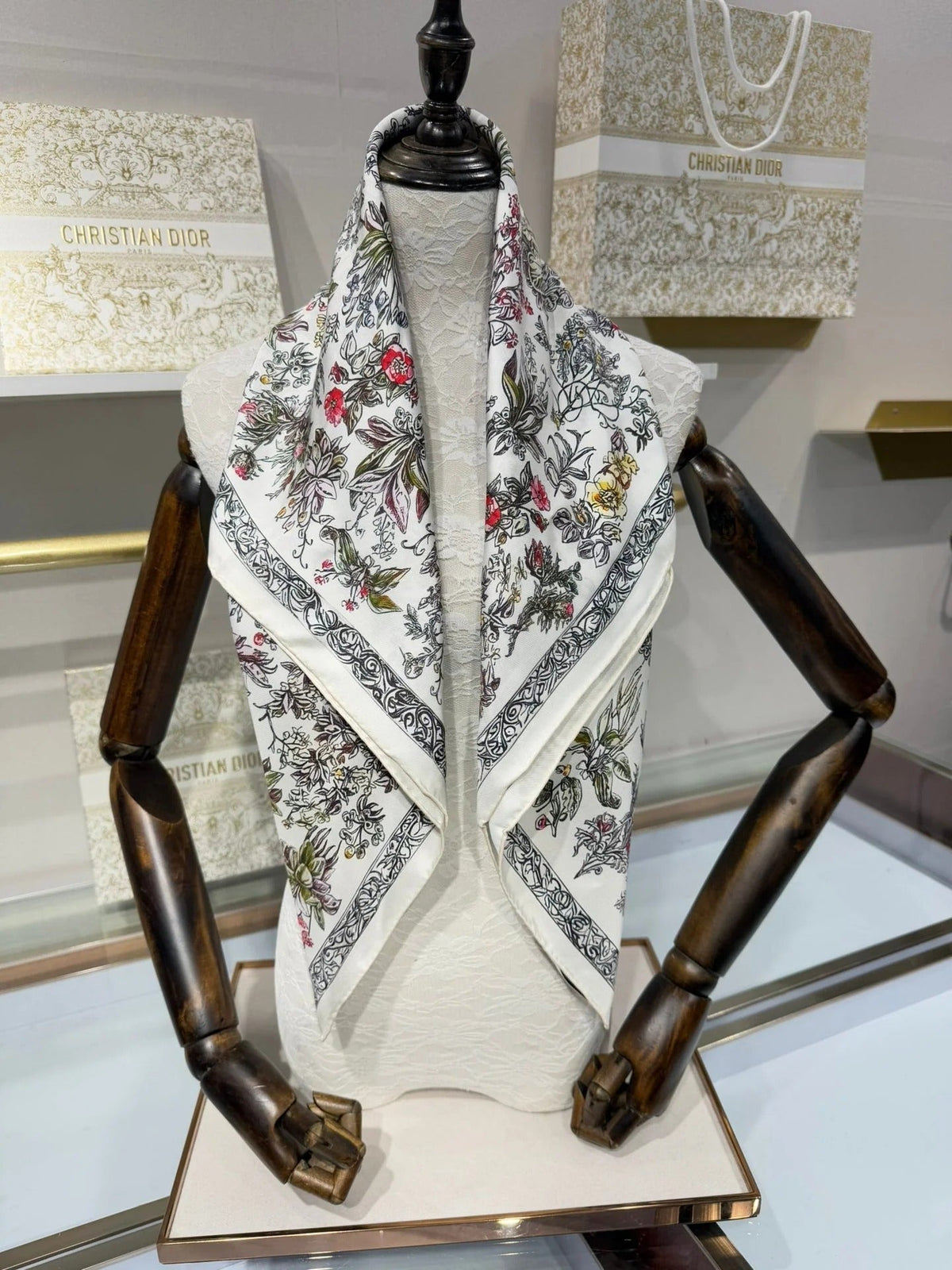 Dior 2026 Millefiori Unicorn Scarf 140cm Colorful Silk 184416