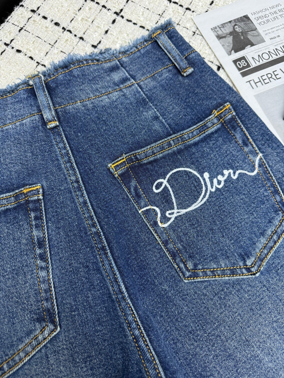 CD Flared Jeans Embroidered Logo Applique 404868