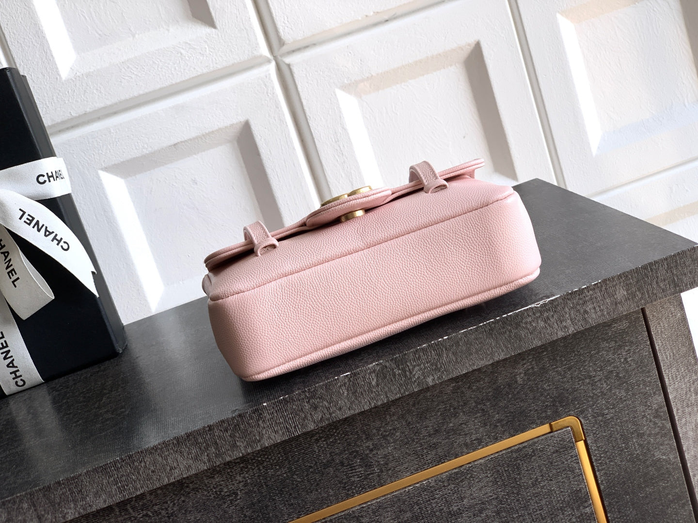 CC 26s Preppy Coco Bag 17cm Light Pink Caviar Leather GHW