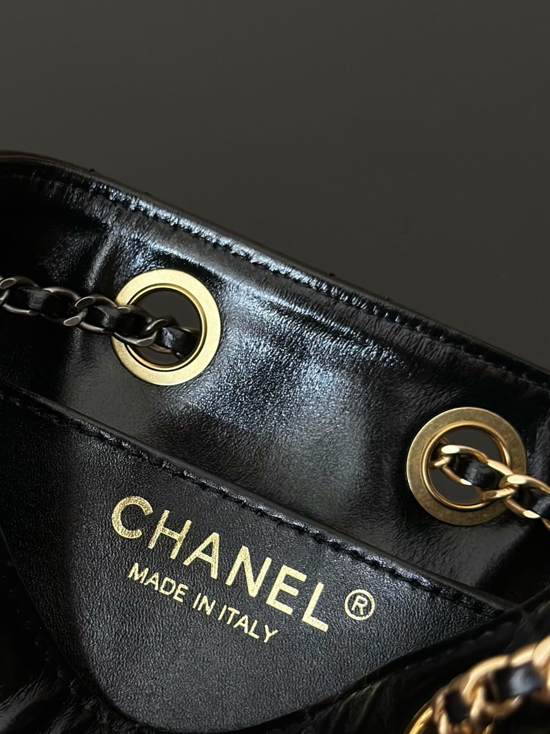 CC 26c Hobo Bag 22cm Black Lambskin GHW+SHW