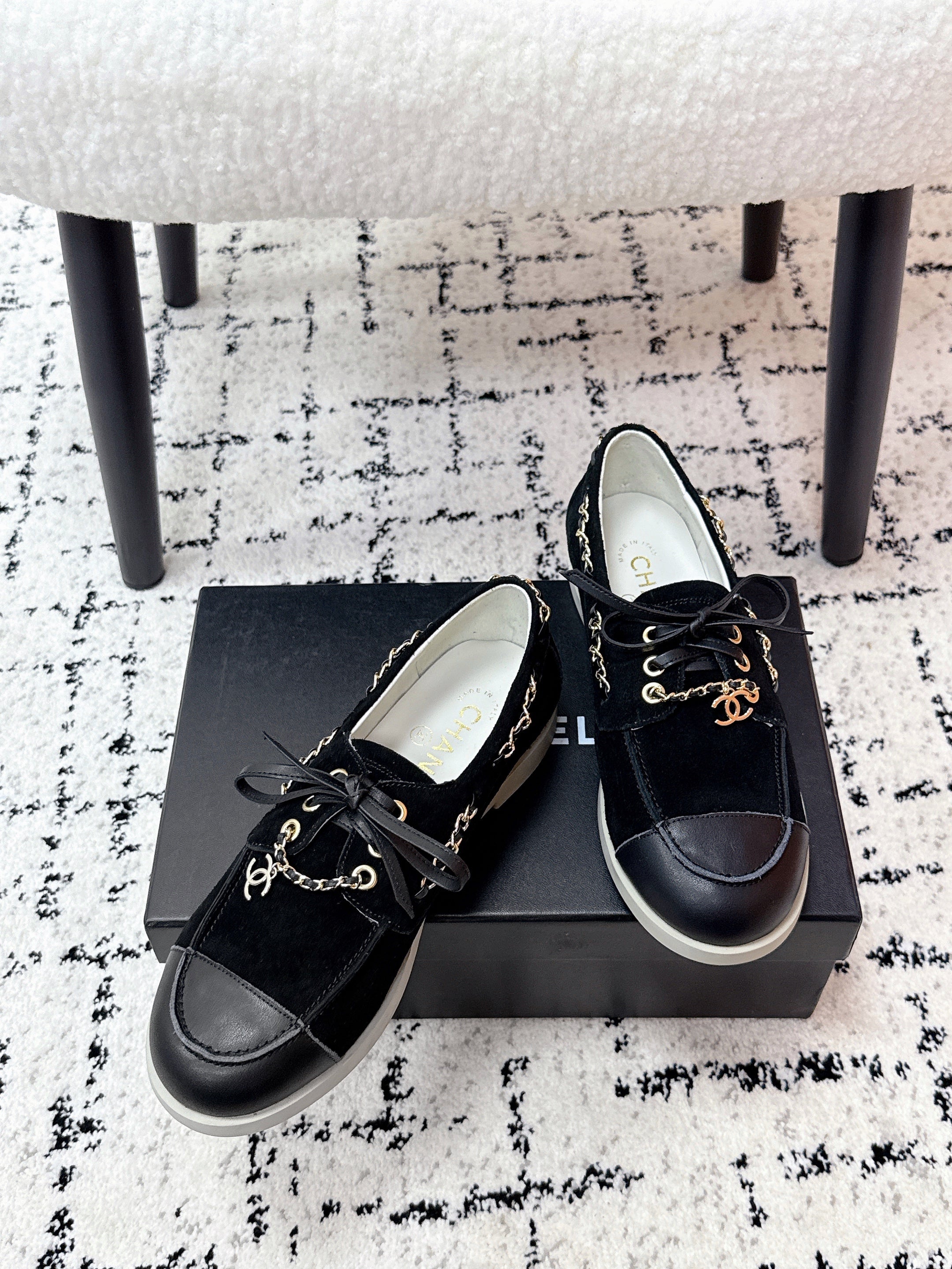 CC Cruise 25/26 Moccasins Black Suede Sheepskin