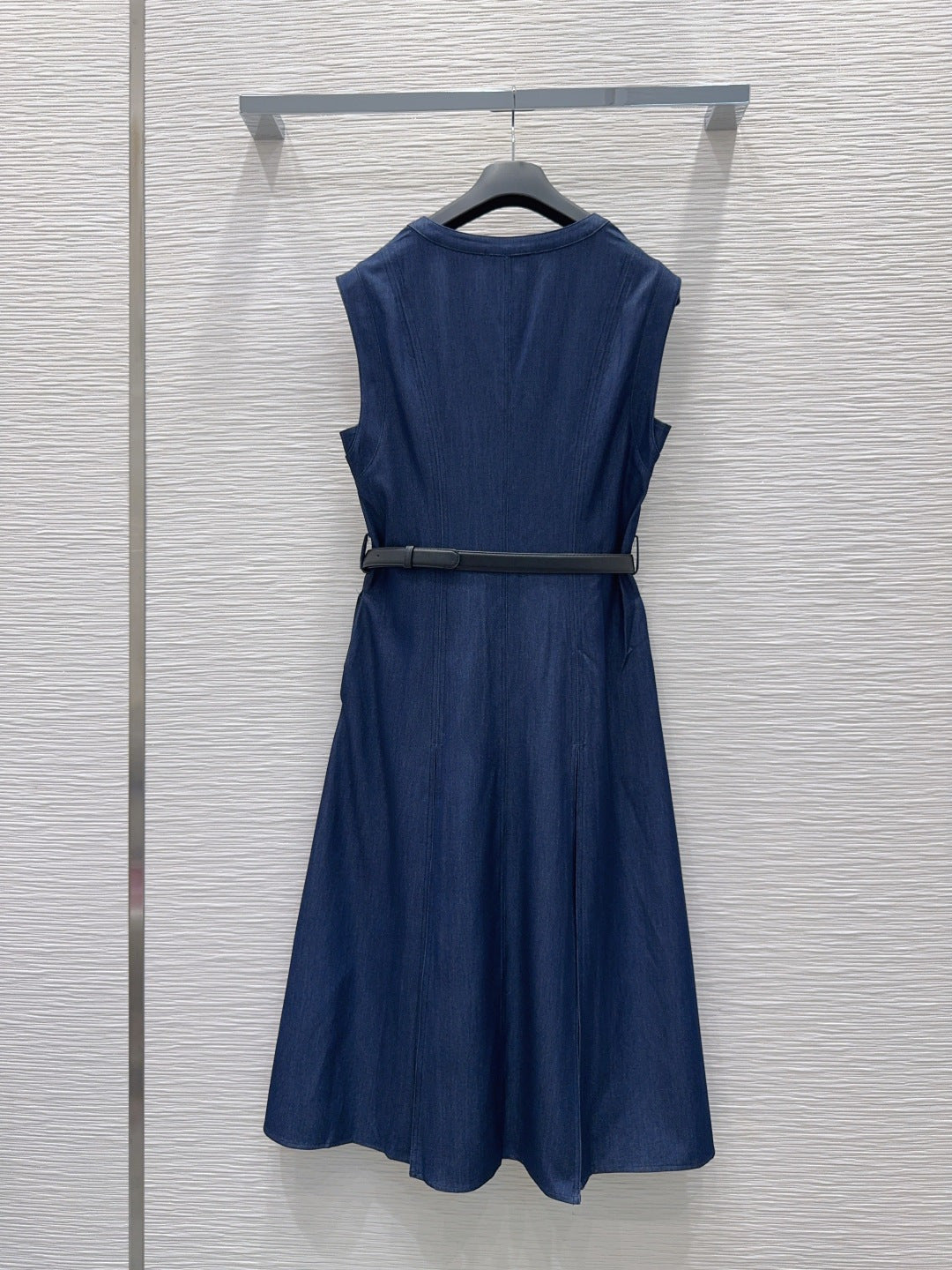 CD 26s Sleeveless Shirt Dress Blue Cotton Viscose 395000