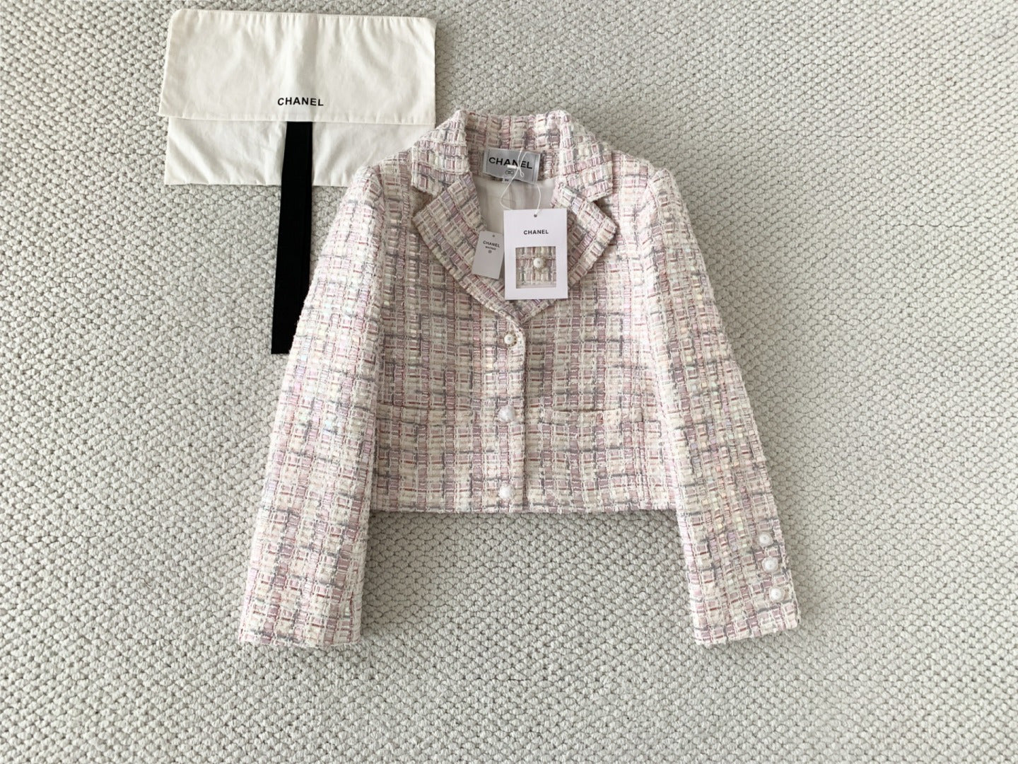 CC 26s Short Jacket Light Pink Tweed 380665