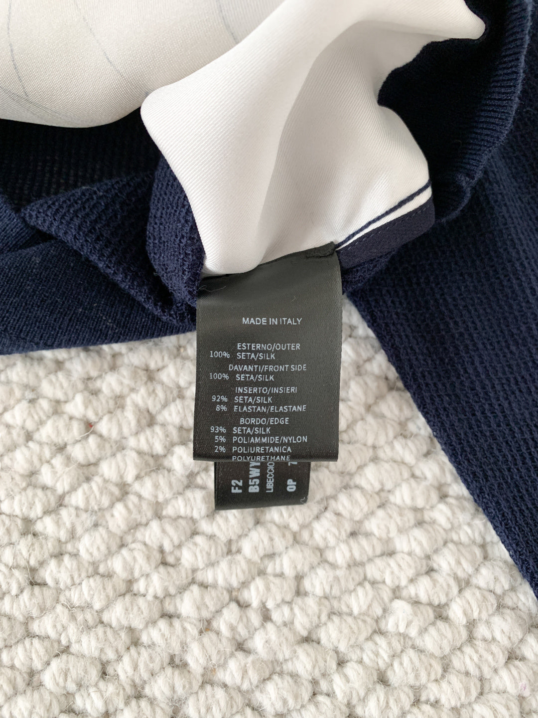 LP Libeccio Cardigan Blue Navy/Ivory Sky Mulberry Silk 380657