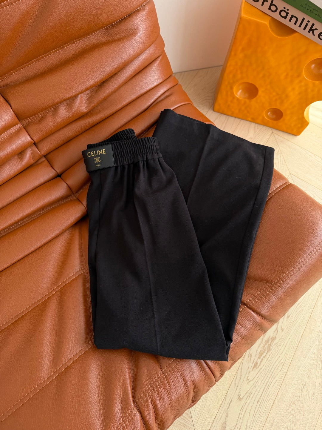 Celine Trousers Black Light Wool Cloth 341445