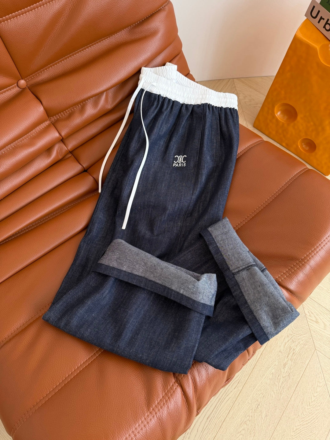 Celine TrackSuit Pant Dark blue Denim 357951