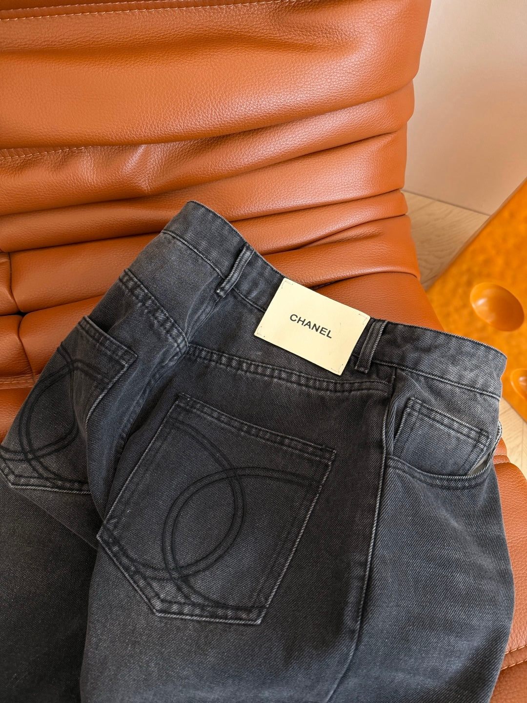 CC 26s Wide-Leg Trousers Black Denim 398130