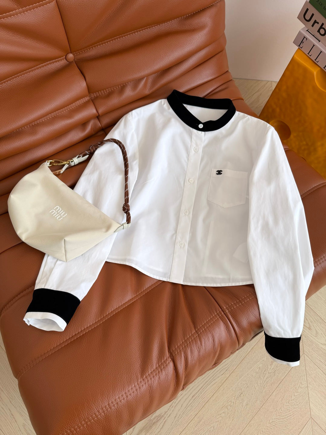 CC 26s Retro-Style Shirt Black White Cotton 424392