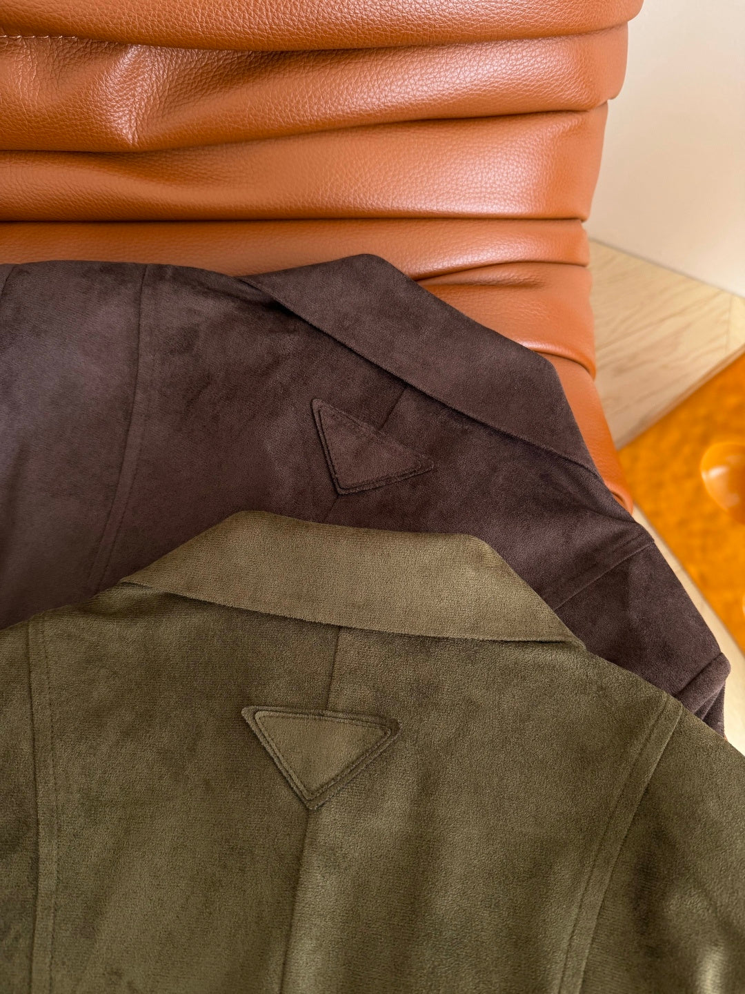 Prada 26s Shirt Triangular Logo Retro Suede 424340