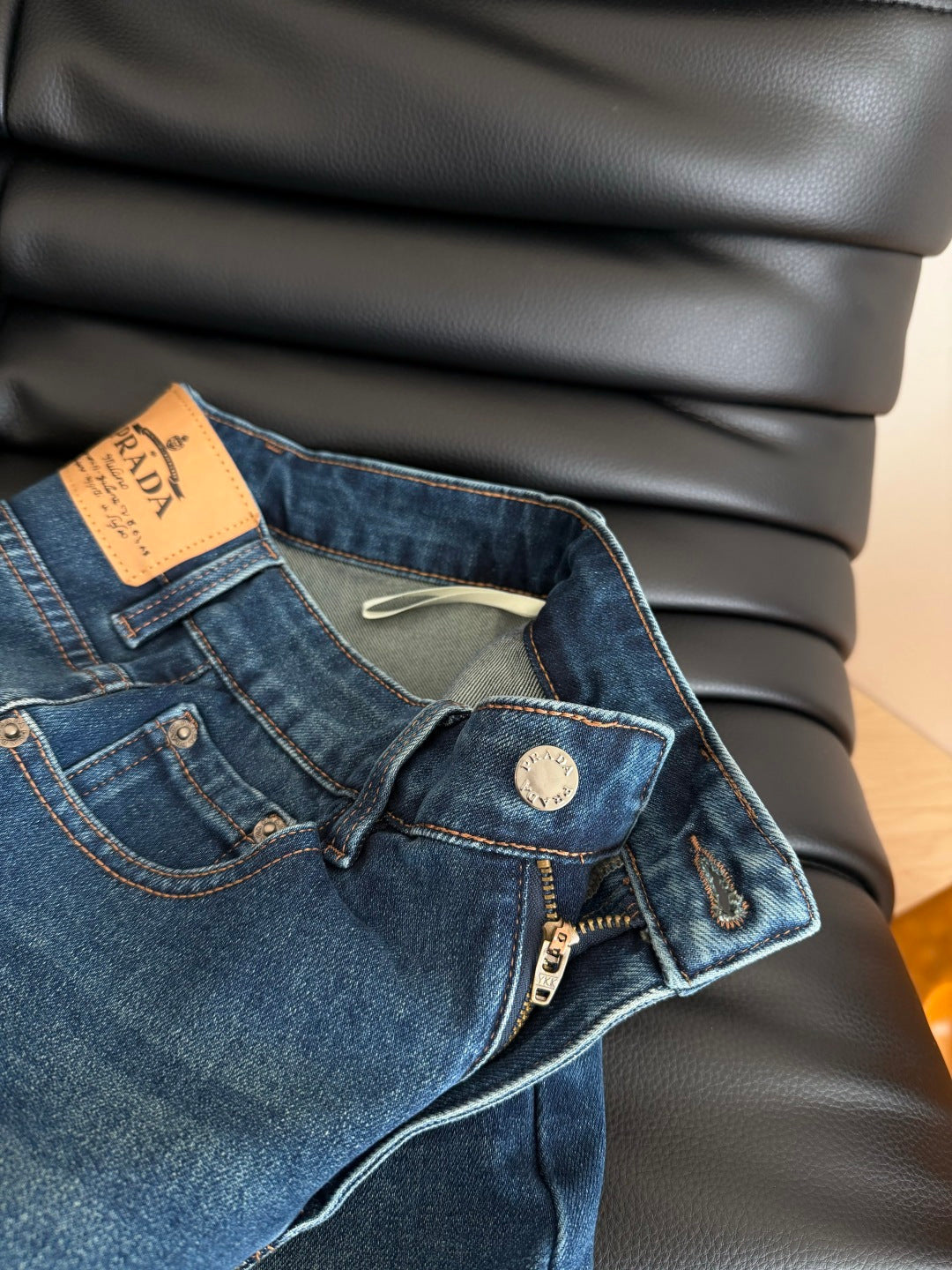 Prada 26s Flared Jeans Dusty Blue Denim 424224