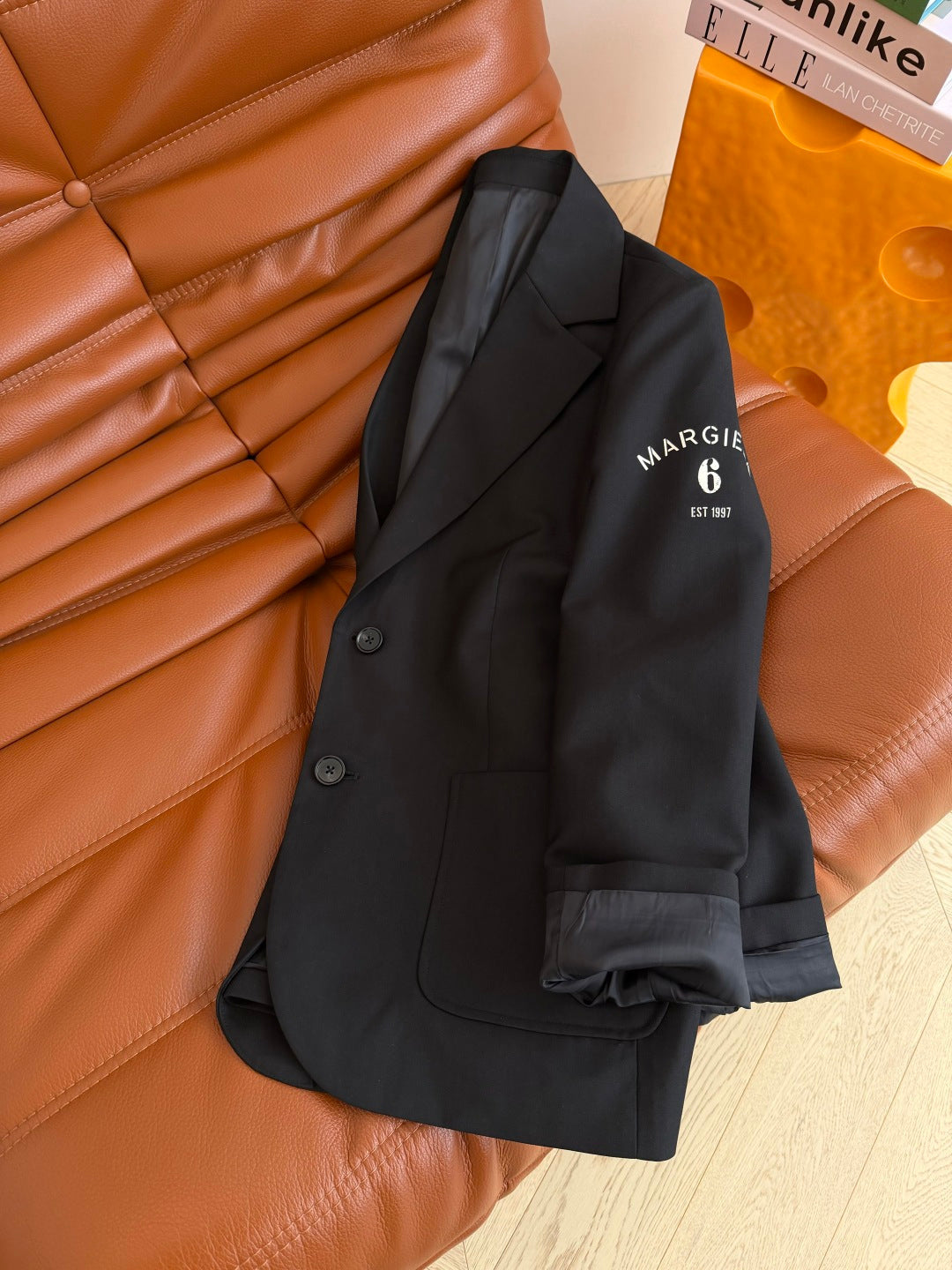 MM6 Sleeve Logo Xiwai Black Polyester 424261