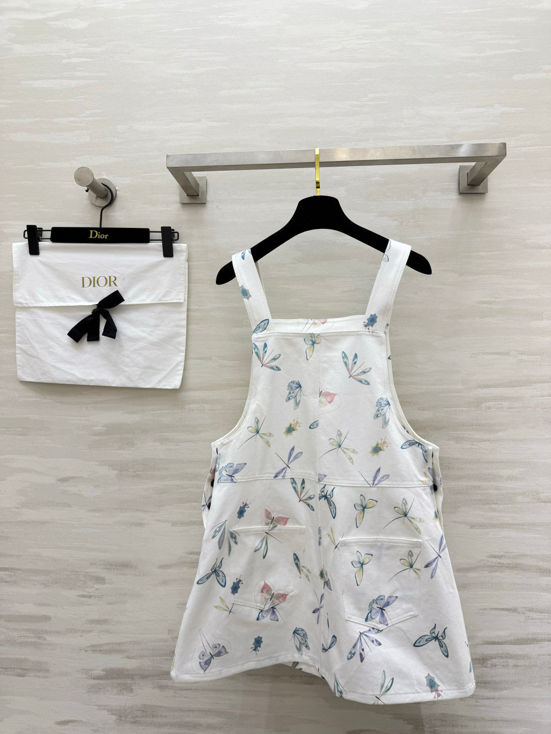 CD Baby Pinafore Dress Ivory Cotton 390592