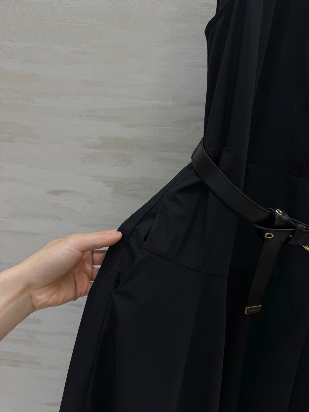 Max Mara Mstgesto Dress Black Linen 397040