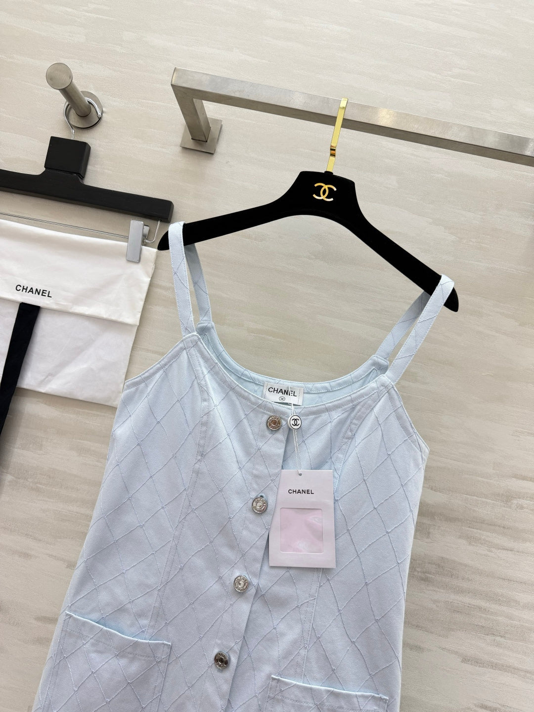 CC 26s Coco Beach Slip Dress Light Blue Cotton 397006