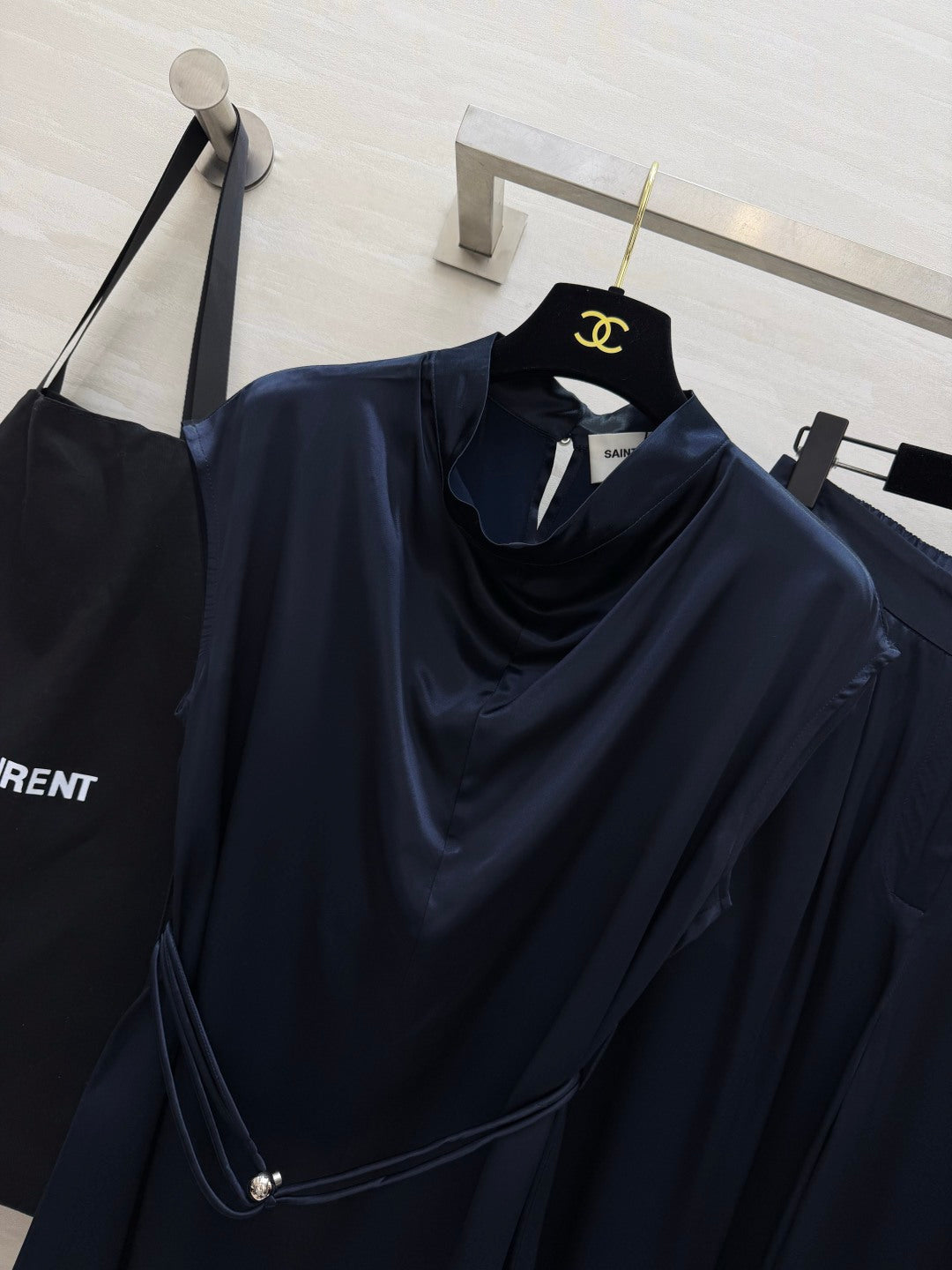 YSL Set Navy Blue Satin 403389