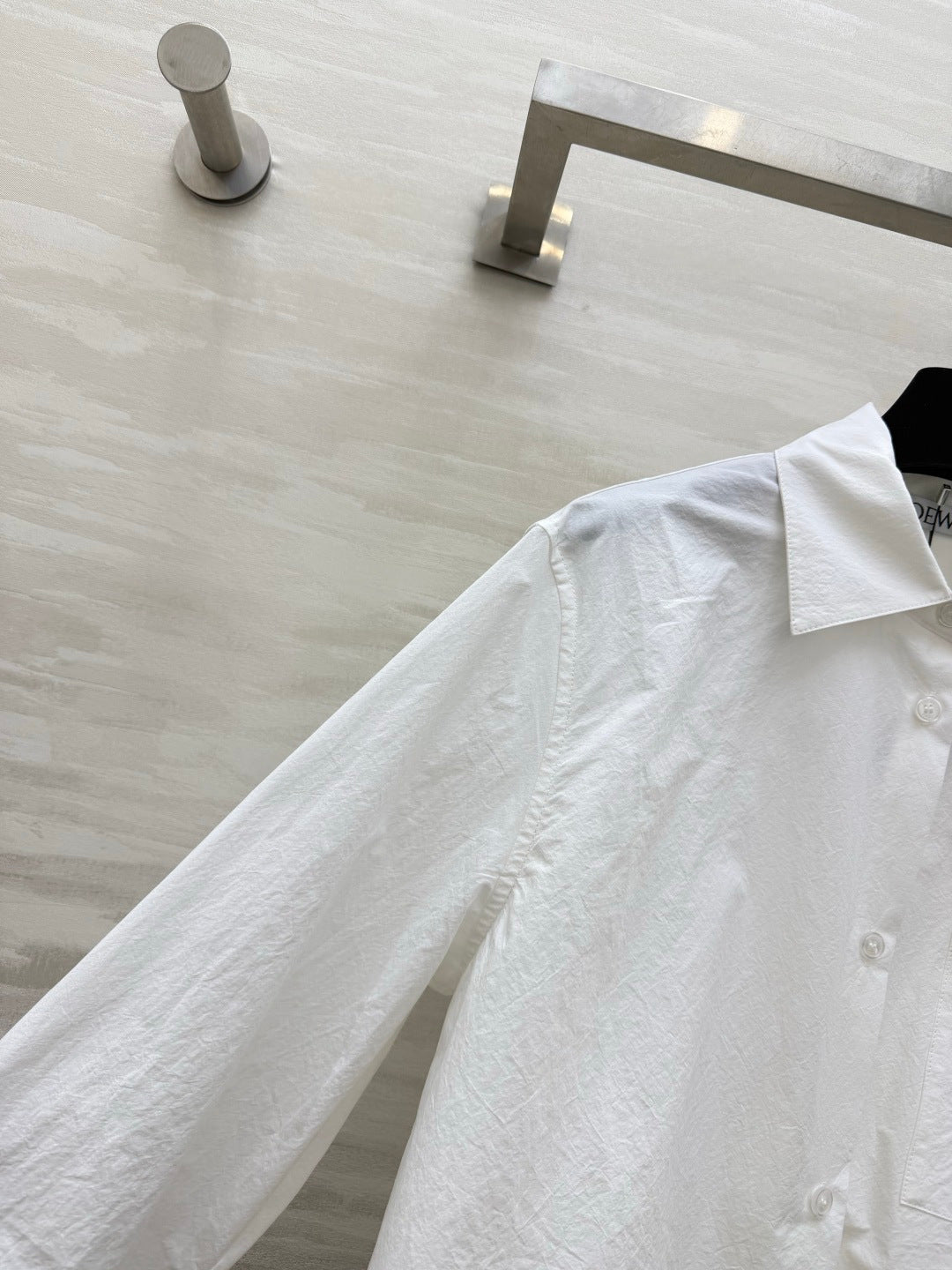 Loewe Embroidered Cotton Shirt White Cotton 410404