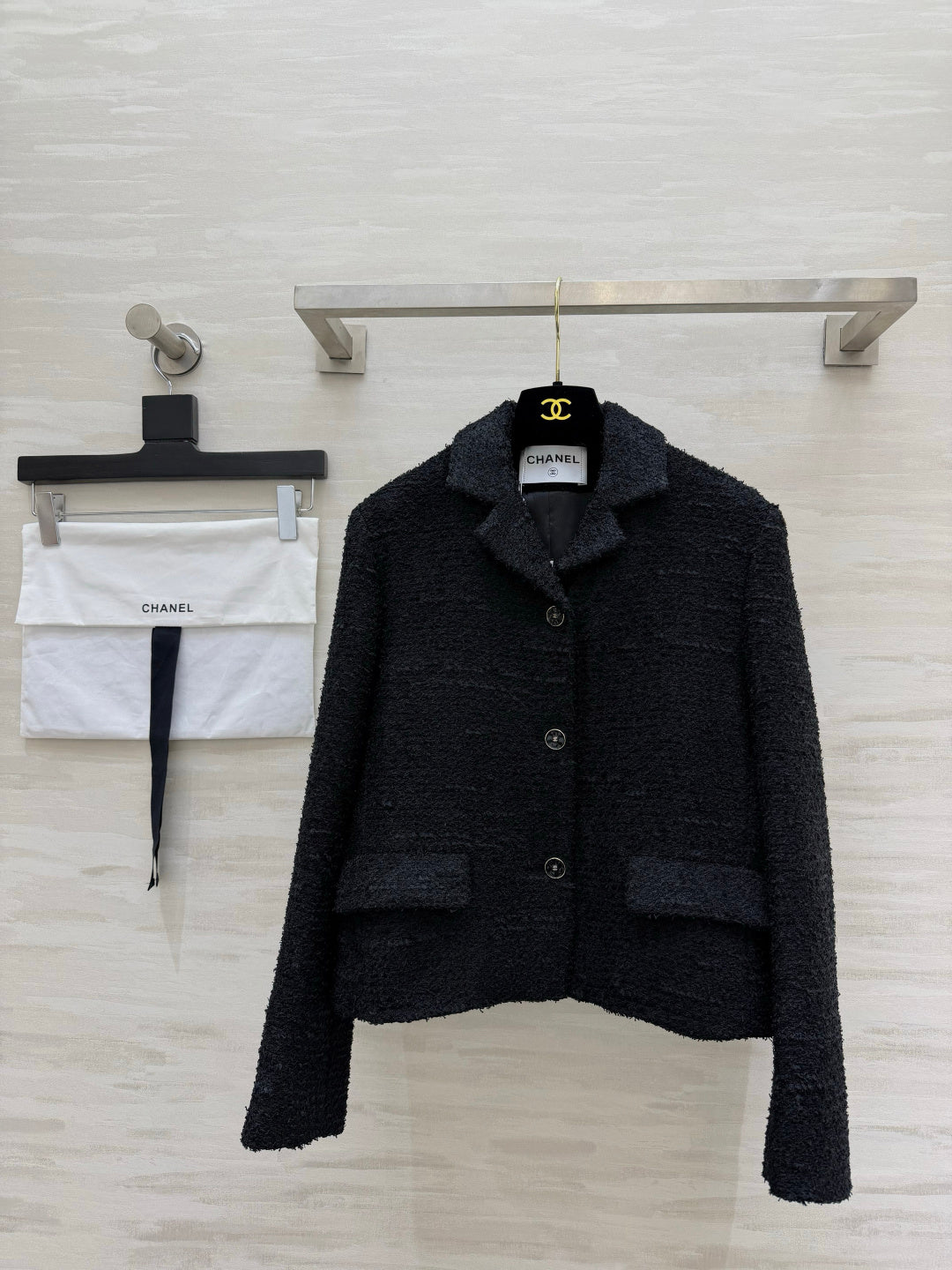CC 26s Jacket in Black Tweed 414173