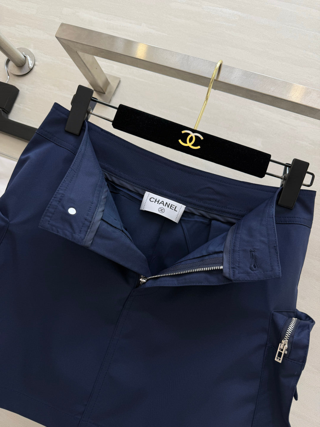 CC 26s Cargo Skirt Dark Blue Cotton 412079