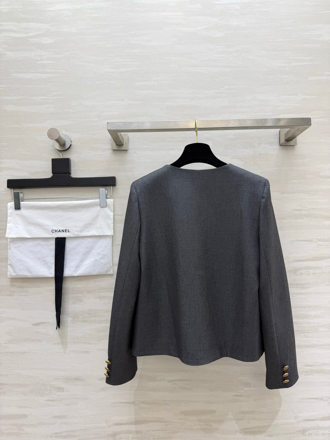 CC 26s Crew Neck Short Jacket Dark Grey 422128