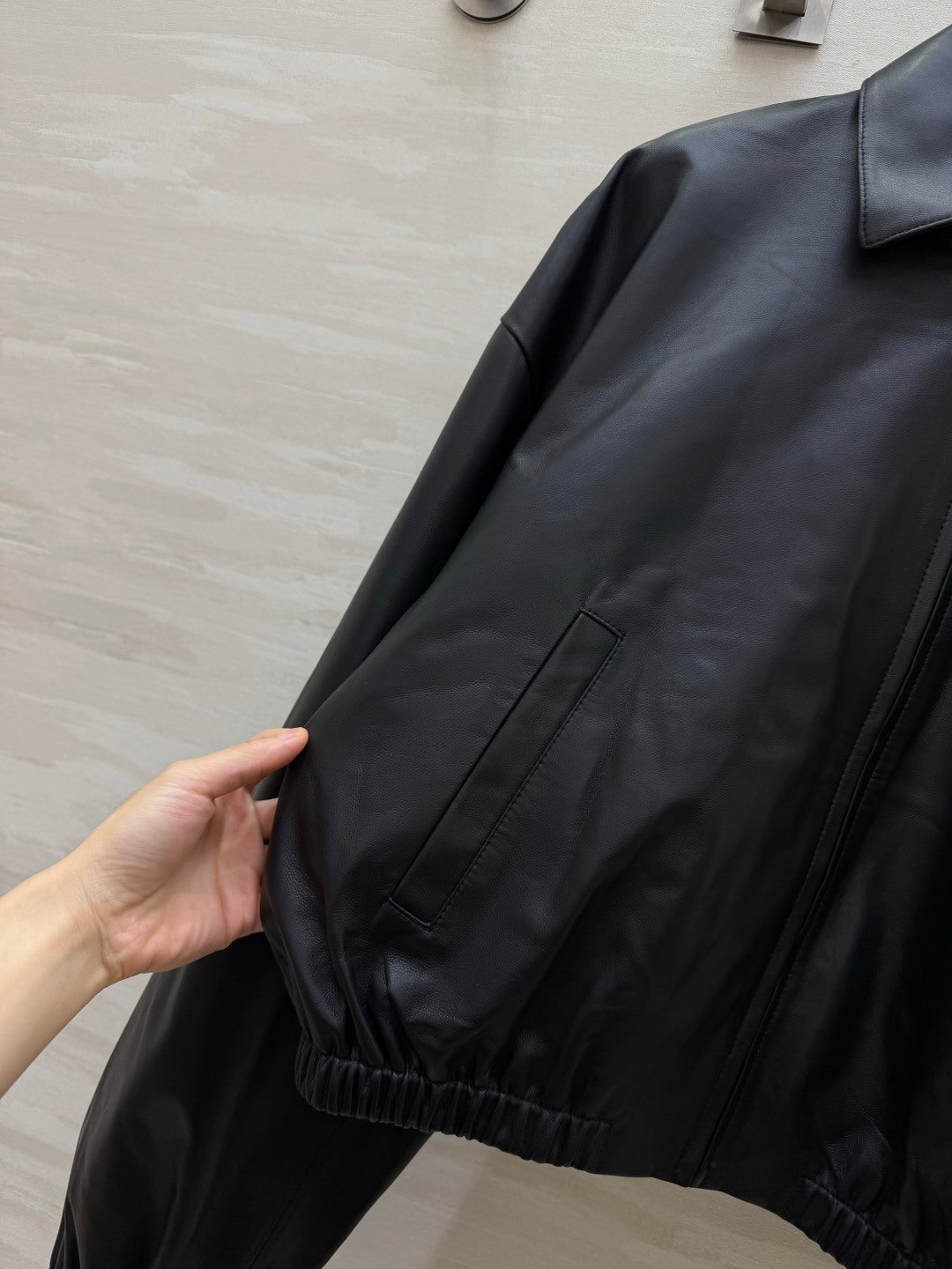 Prada 26s Black Leather Jacket Style 435347