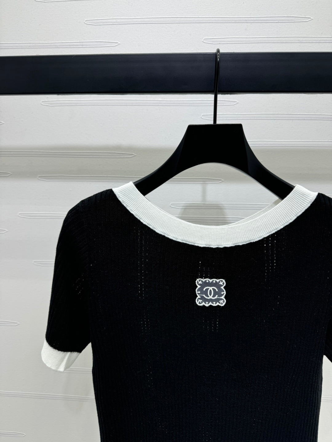 CC 26s Short-Sleeved Top Black Wool 373088